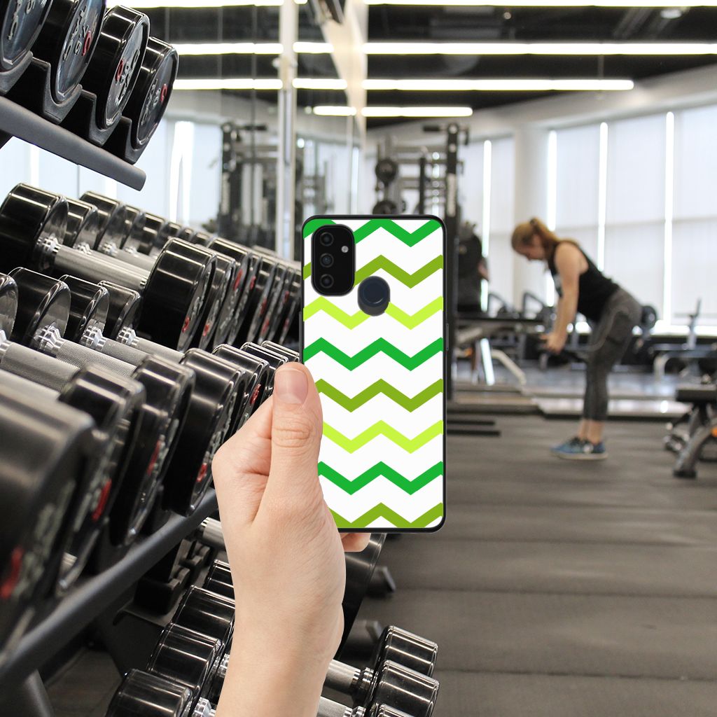 OnePlus Nord N100 Back Case Zigzag Groen B2C Telecom