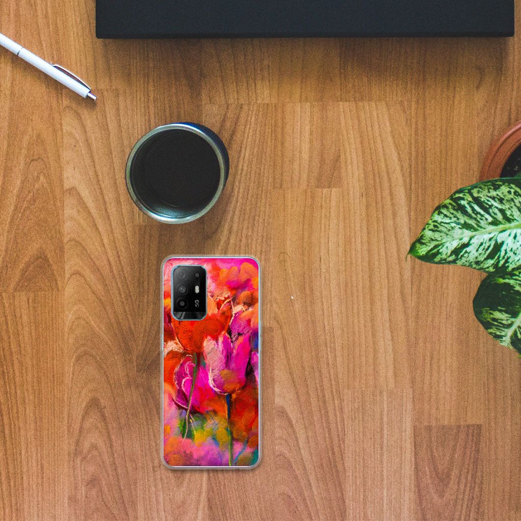 Hoesje maken OPPO A94 5G | Reno5 Z Tulips B2C Telecom