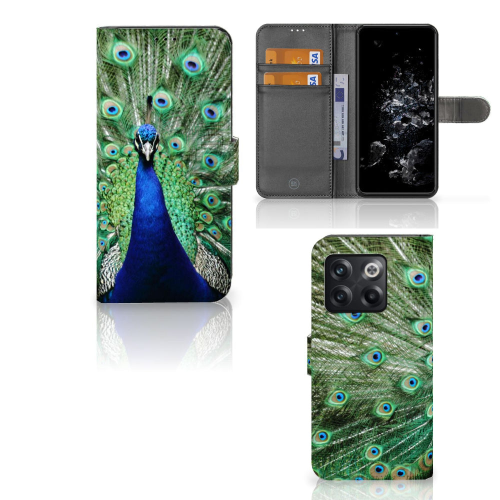 OnePlus 10T Telefoonhoesje met Pasjes Pauw