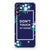 Samsung Galaxy A14 5G Silicone-hoesje Flowers Blue DTMP met bloemen en tekst 'DON'T TOUCH MY PHONE'
