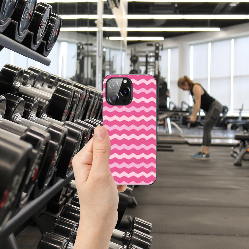 iPhone 14 Pro Max Back Case Waves Pink B2C Telecom