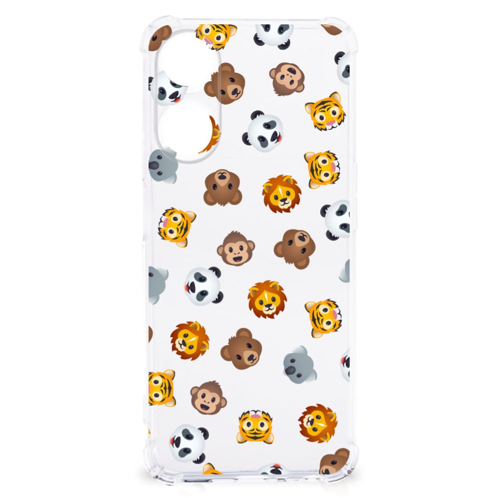 Doorzichtige Silicone Hoesje voor OPPO A58 | A78 5G Dieren Emojis B2C Telecom