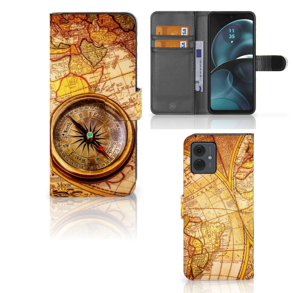 Motorola Moto G14 Flip Cover Kompas