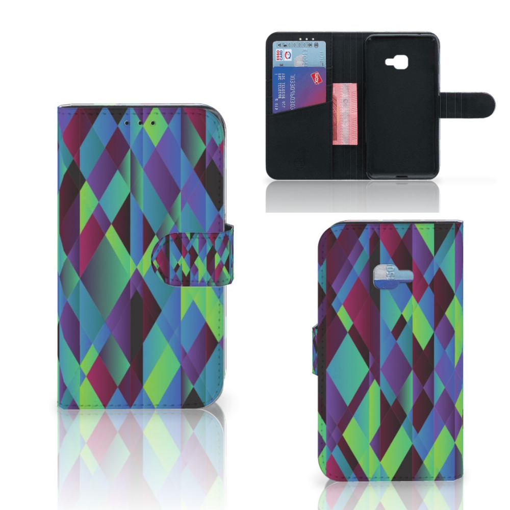 Samsung Galaxy Xcover 4 | Xcover 4s Book Case Abstract Green Blue