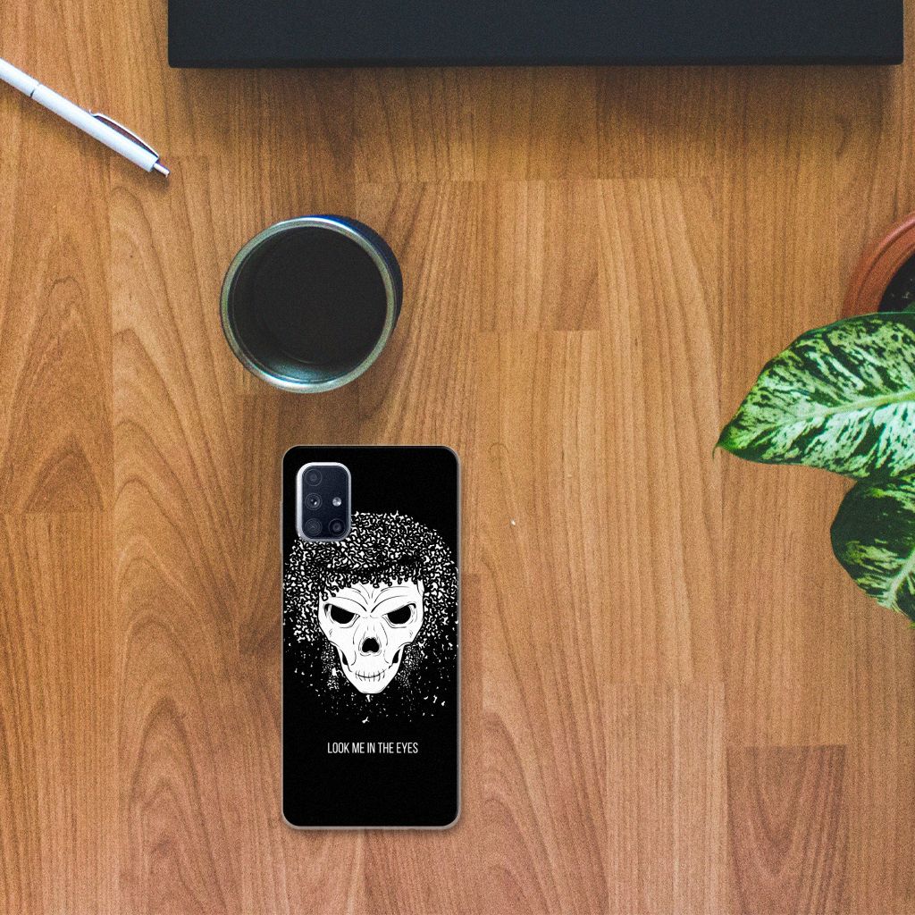 Silicone Back Case Samsung Galaxy M51 Skull Hair B2C Telecom
