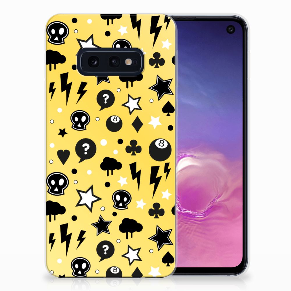 Silicone Back Case Samsung Galaxy S10e Punk Geel