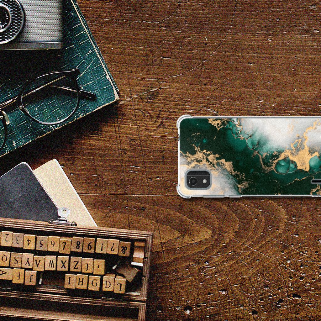 Anti-Shock Hoesje voor Nokia C2 2nd Edition Marmer Groen B2C Telecom