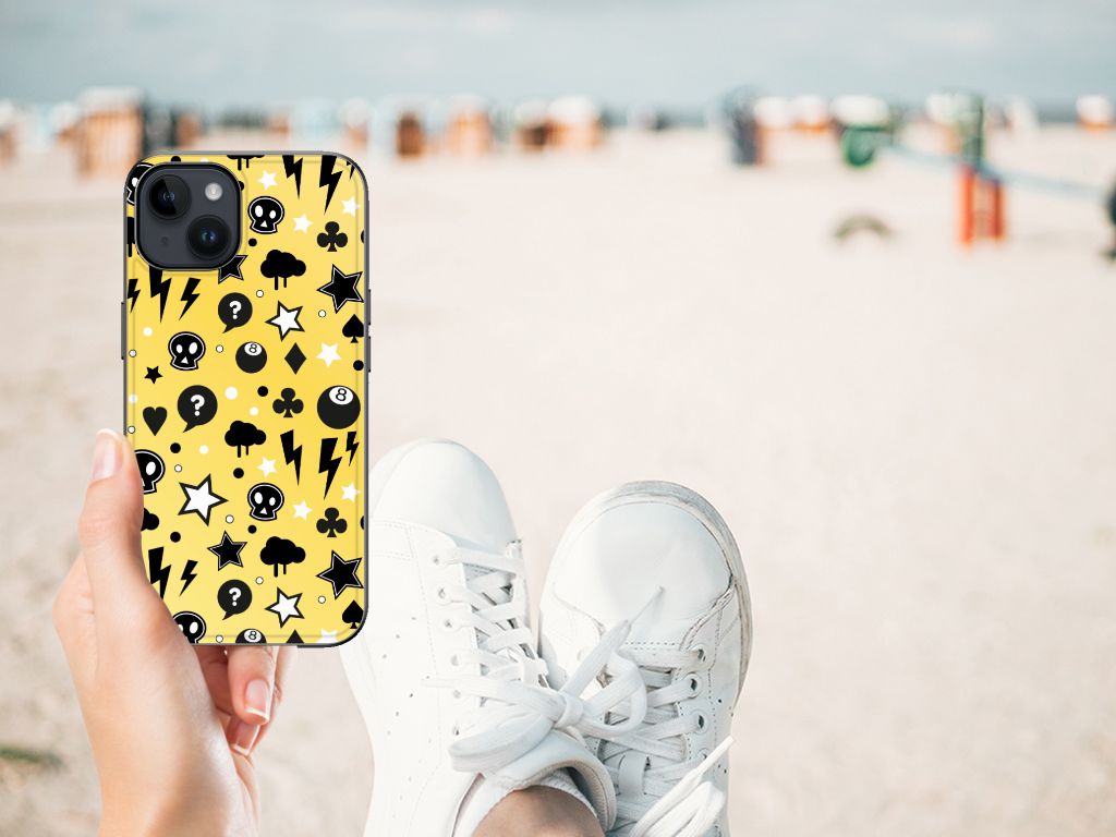 Telefoonhoesje iPhone 15 Plus Punk Geel B2C Telecom