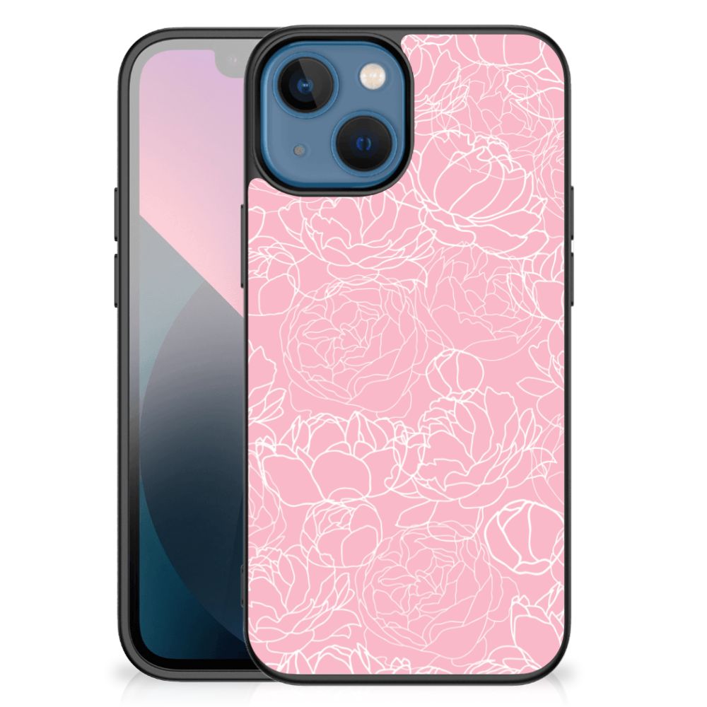 Apple iPhone 13 mini Bloemen Hoesje White Flowers