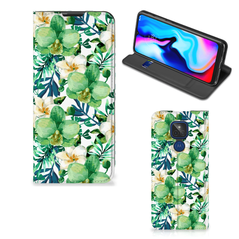 Motorola Moto G9 Play Smart Cover Orchidee Groen - B2C Telecom