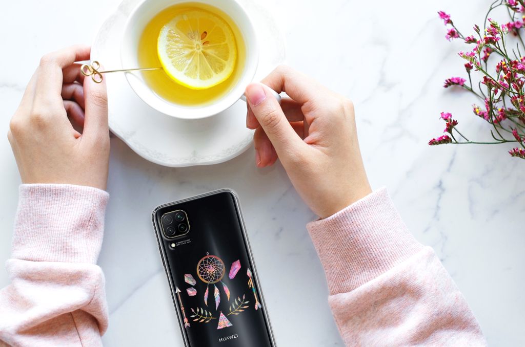 Huawei P40 Lite Telefoonhoesje met Naam Boho Dreamcatcher B2C Telecom