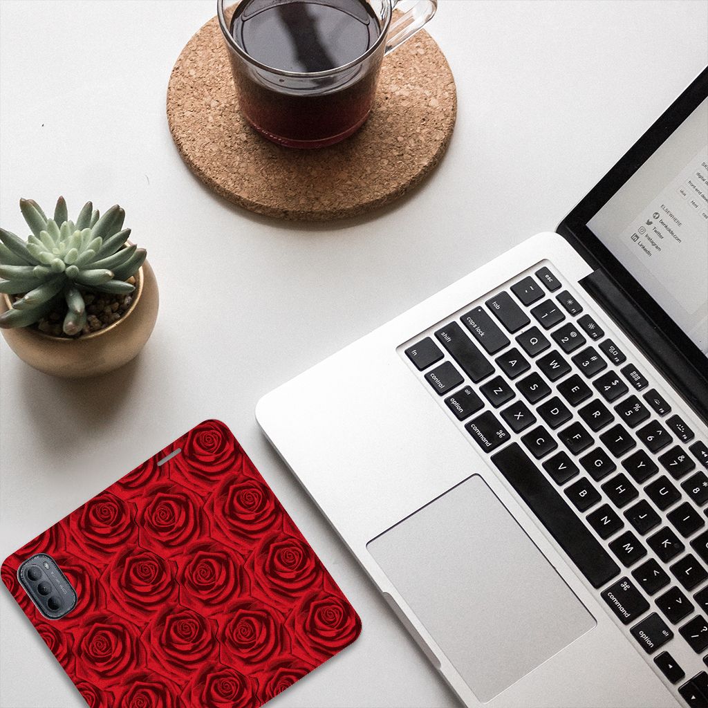 Motorola Moto G31 | G41 Smart Cover Red Roses - B2C Telecom