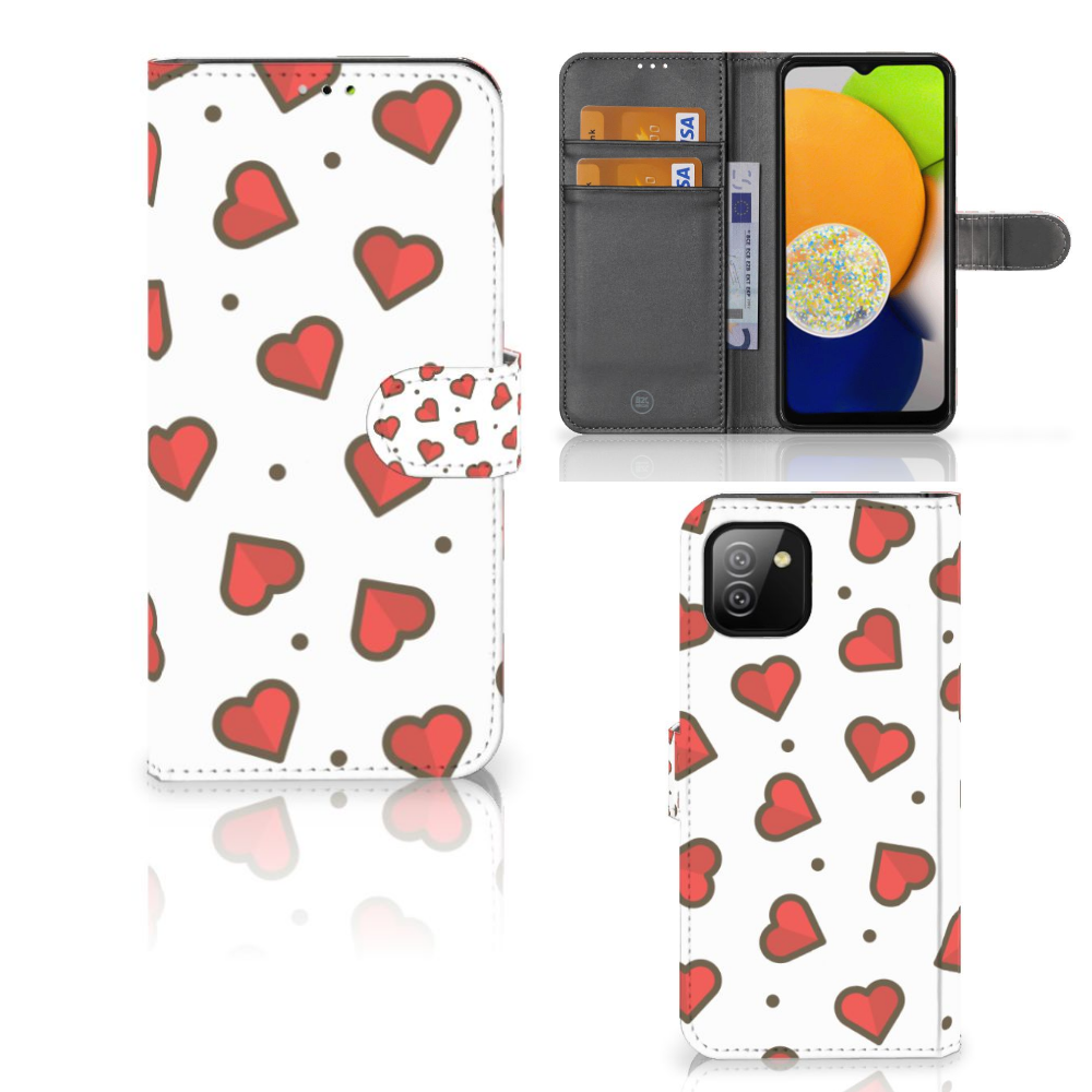 Samsung Galaxy A03 Telefoon Hoesje Hearts