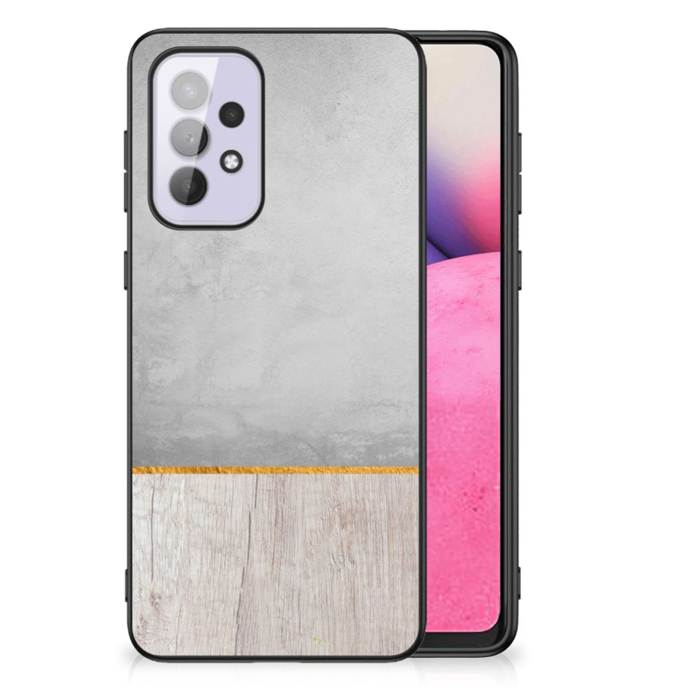 Samsung Galaxy A33 5G Houten Print Telefoonhoesje Wood Concrete B2C Telecom