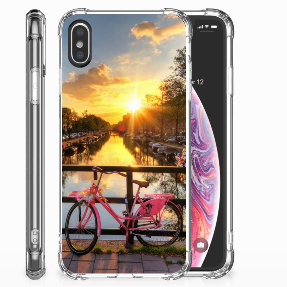 Apple iPhone X | Xs Telefoonhoesje met valbescherming Amsterdamse Grachten