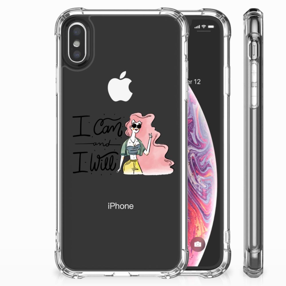 Apple iPhone Xs Max Stevig Bumper Hoesje i Can