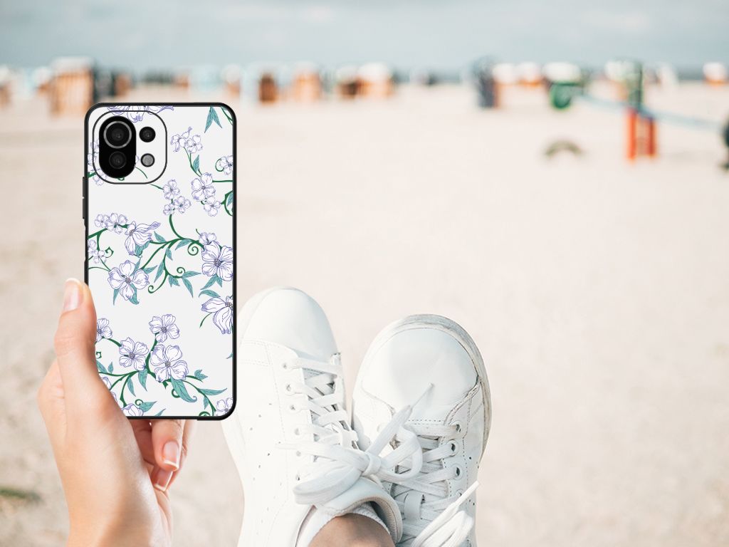 Xiaomi 11 Lite 5G NE | Mi 11 Lite Uniek Bloemen Hoesje Blossom White B2C Telecom