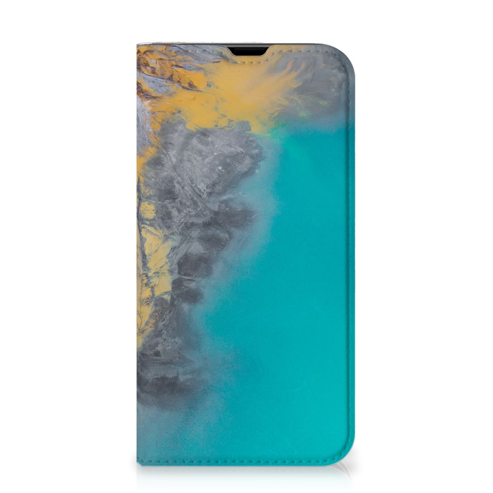 iPhone 13 Pro Standcase Marble Blue Gold - B2C Telecom