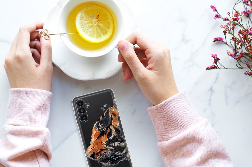Hoesje maken Samsung Galaxy A13 | A04s Watercolor Tiger B2C Telecom