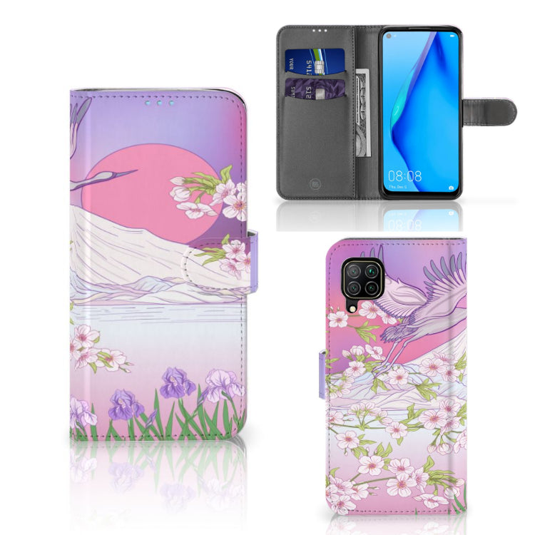 Huawei P40 Lite Telefoonhoesje met Pasjes Bird Flying