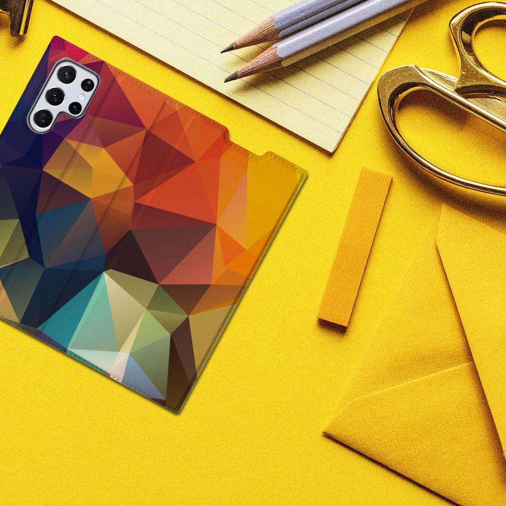 Samsung Galaxy S22 Ultra Stand Case Polygon Color - B2C Telecom
