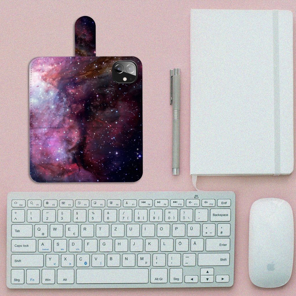 Book Case voor Apple iPhone 12 Mini Galaxy