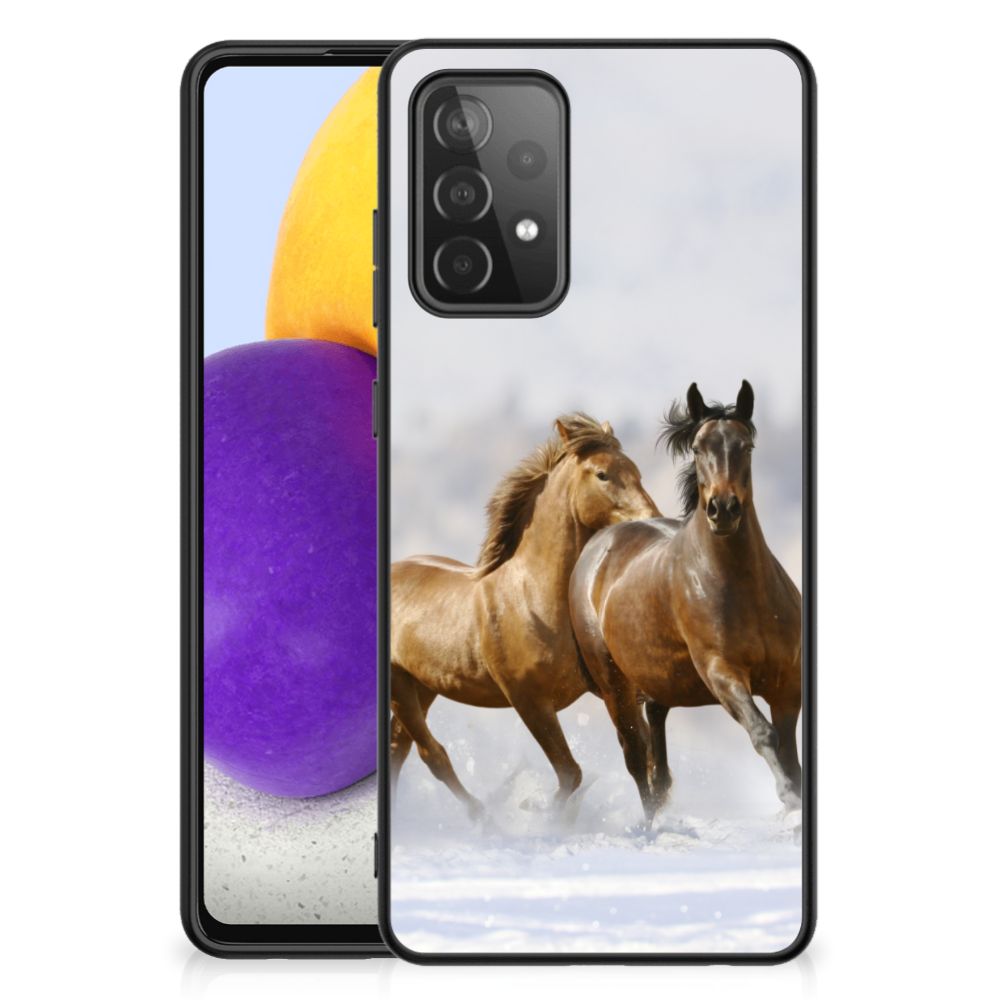 Samsung Galaxy A72 (5G/4G) Dierenprint Telefoonhoesje Paarden