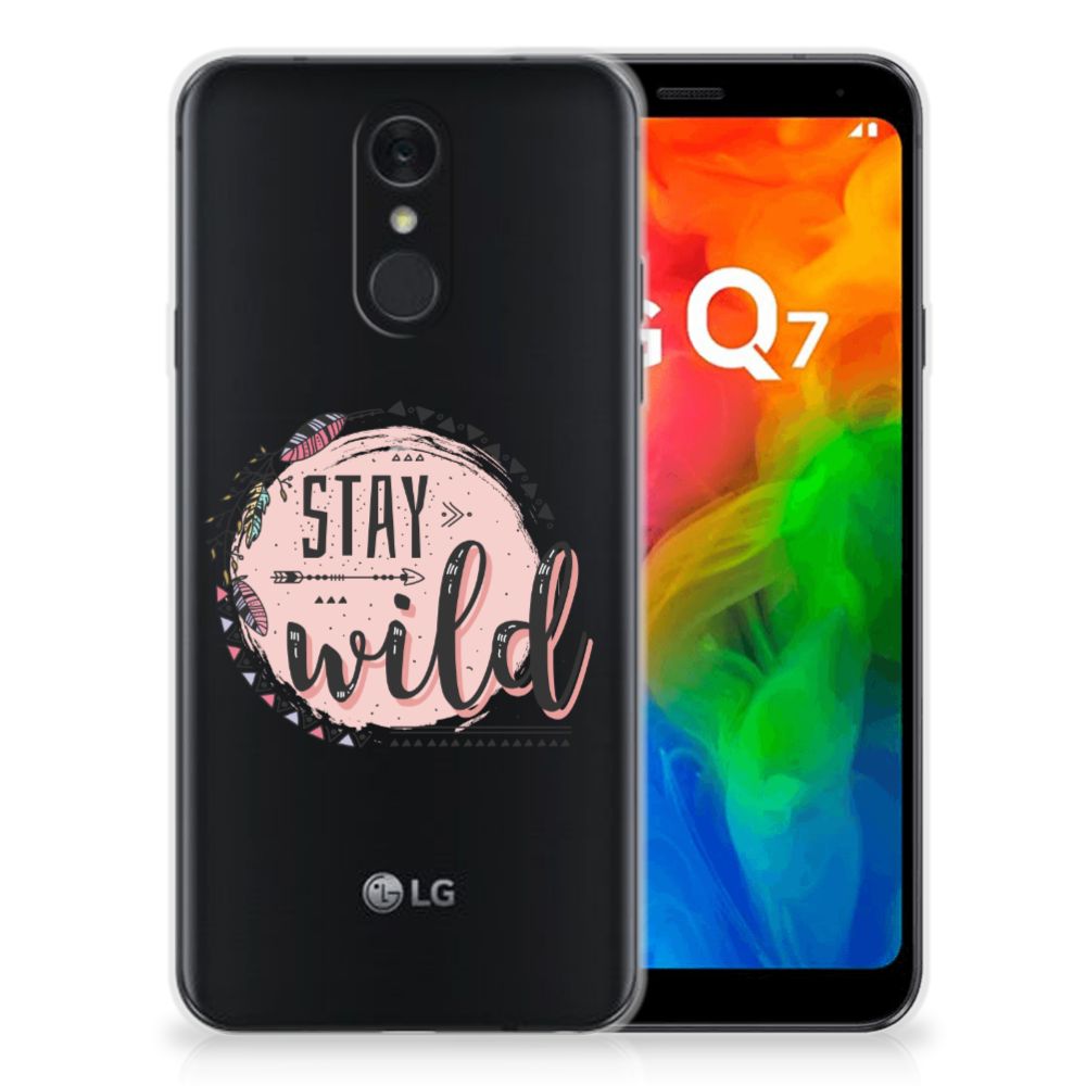 LG Q7 Telefoonhoesje met Naam Boho Stay Wild
