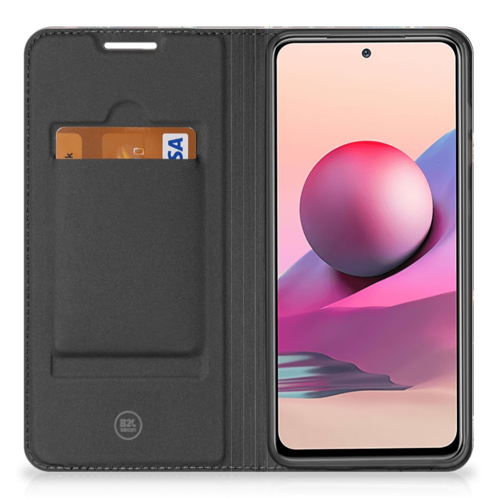 Xiaomi Redmi Note 10 4G | 10S | Poco M5s Hoesje maken Pauw met Bloemen - B2C Telecom