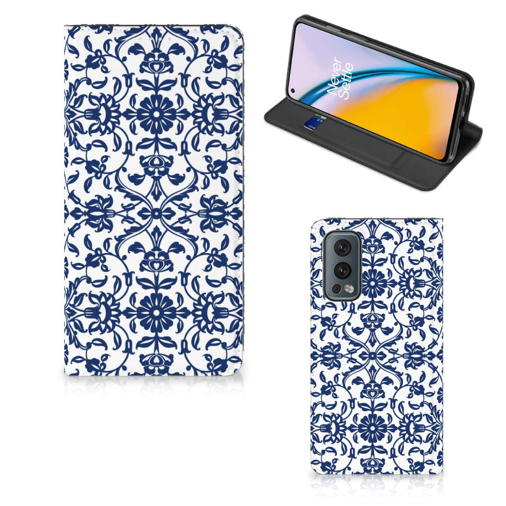 OnePlus Nord 2 5G Smart Cover Flower Blue