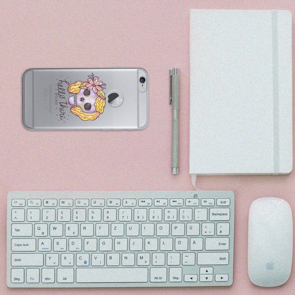 Silicone Back Case Apple iPhone 6 Plus | 6s Plus Boho Skull