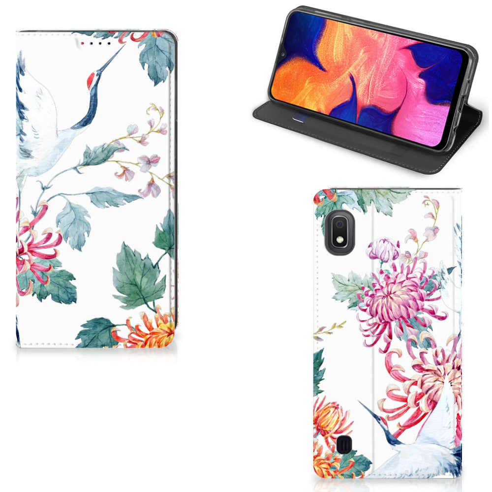 Samsung Galaxy A10 Hoesje maken Bird Flowers
