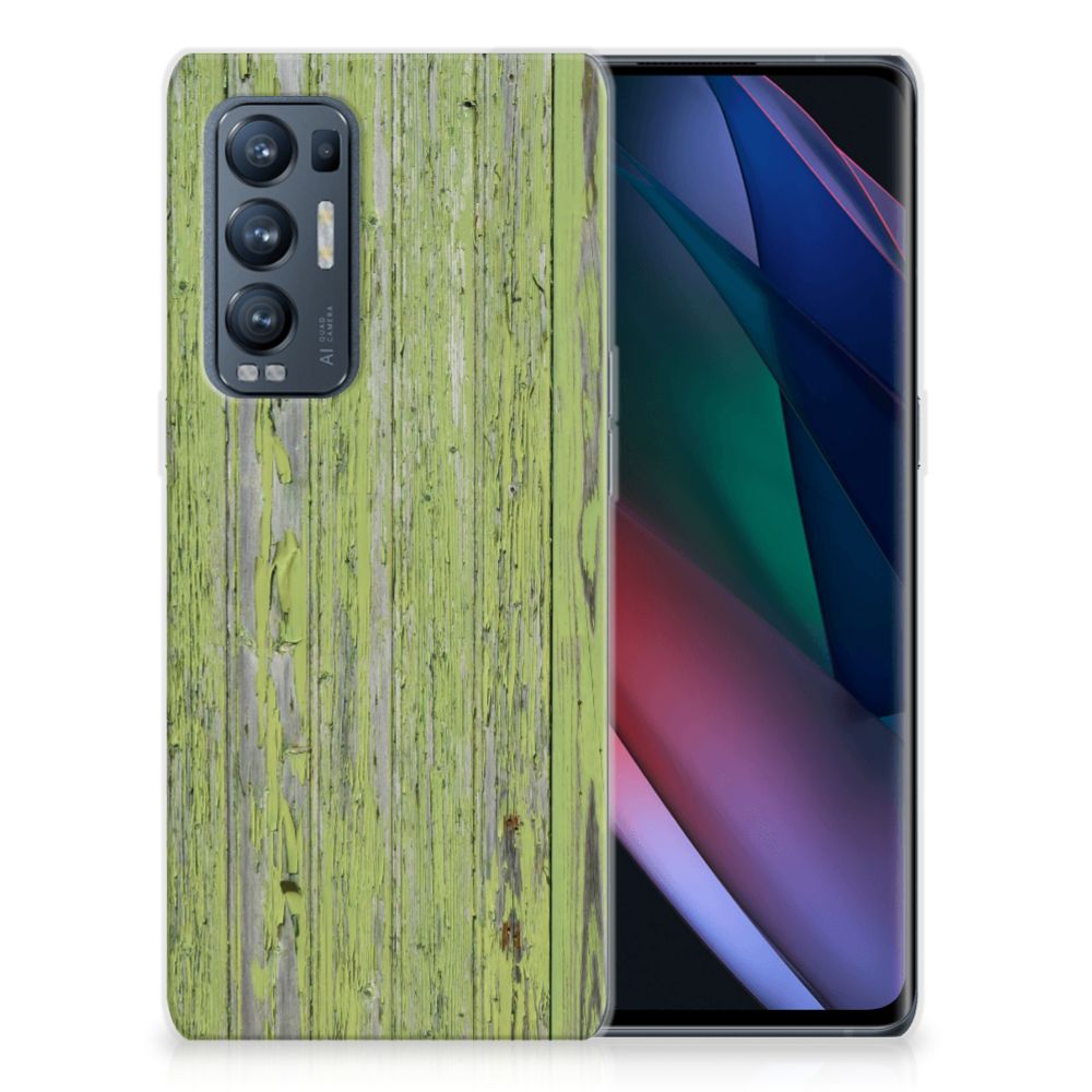 OPPO Find X3 Neo Bumper Hoesje Green Wood
