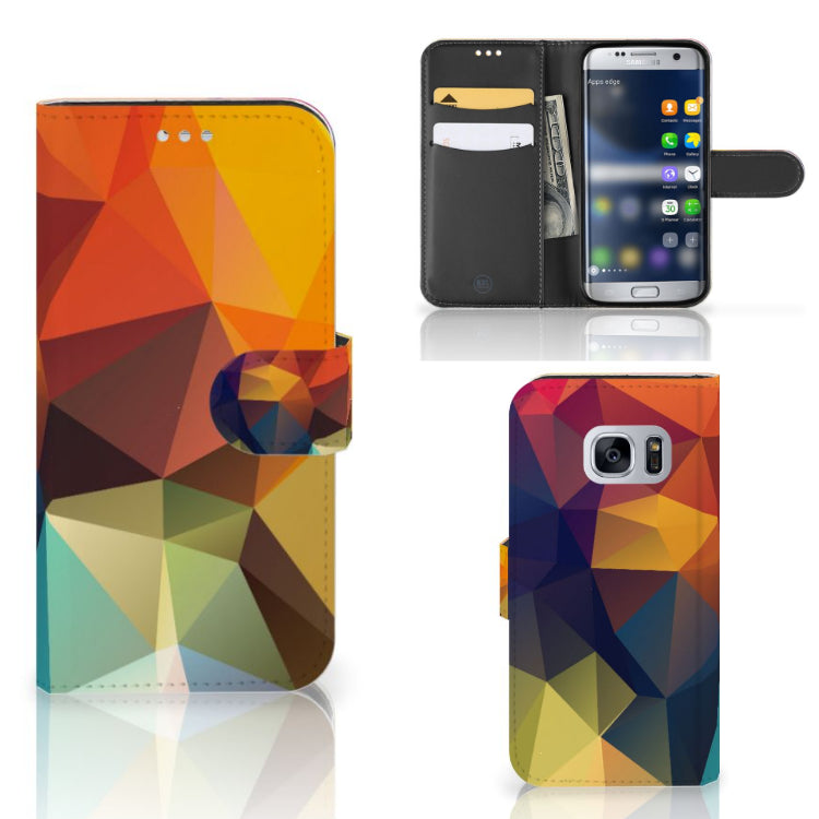 Samsung Galaxy S7 Book Case Polygon Color