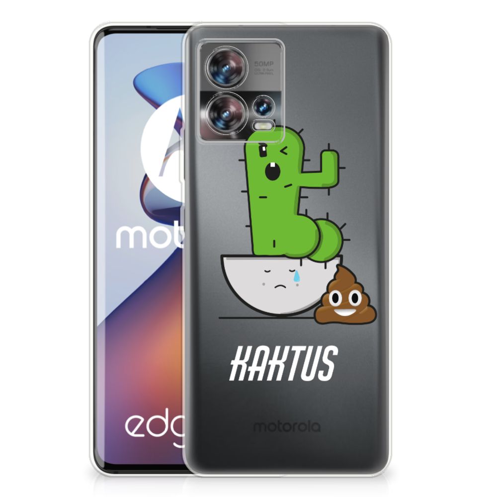 Motorola Edge 30 Fusion Telefoonhoesje met Naam Cactus Poo B2C Telecom
