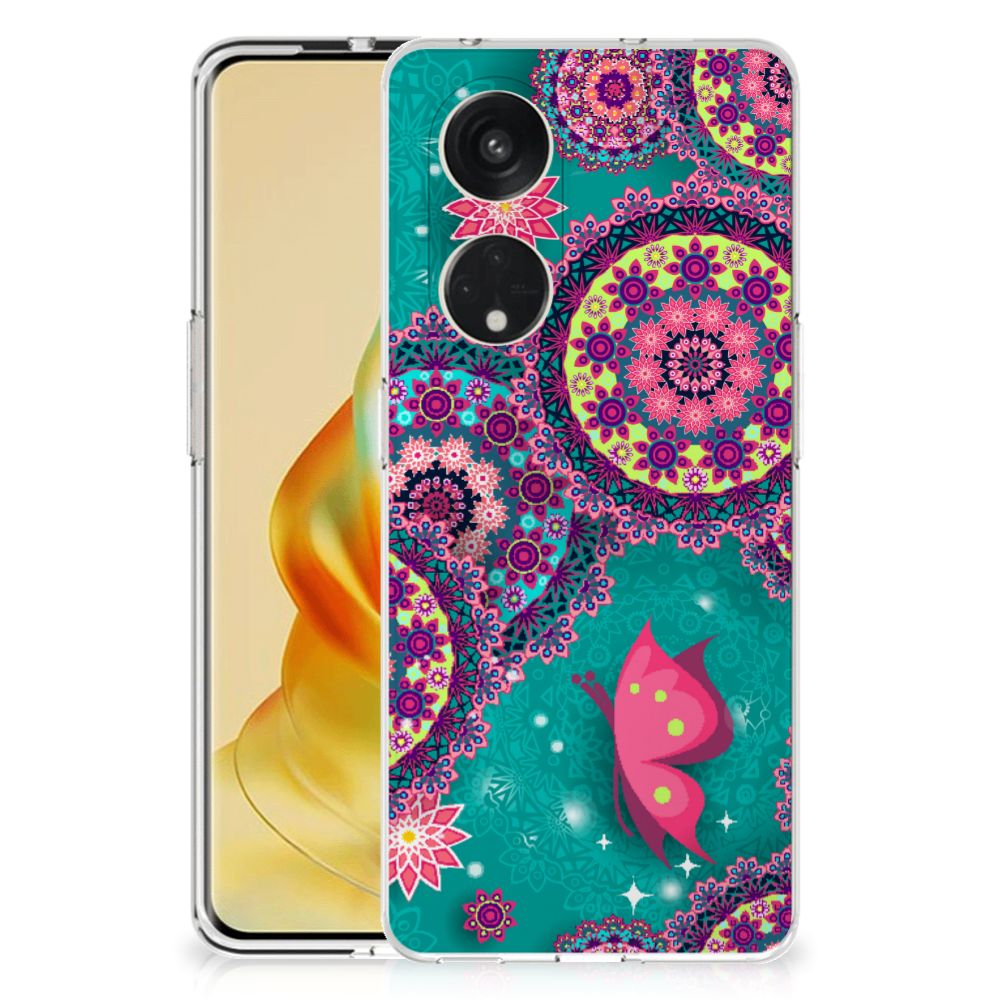 OPPO Reno8 T 5G Hoesje maken Cirkels en Vlinders