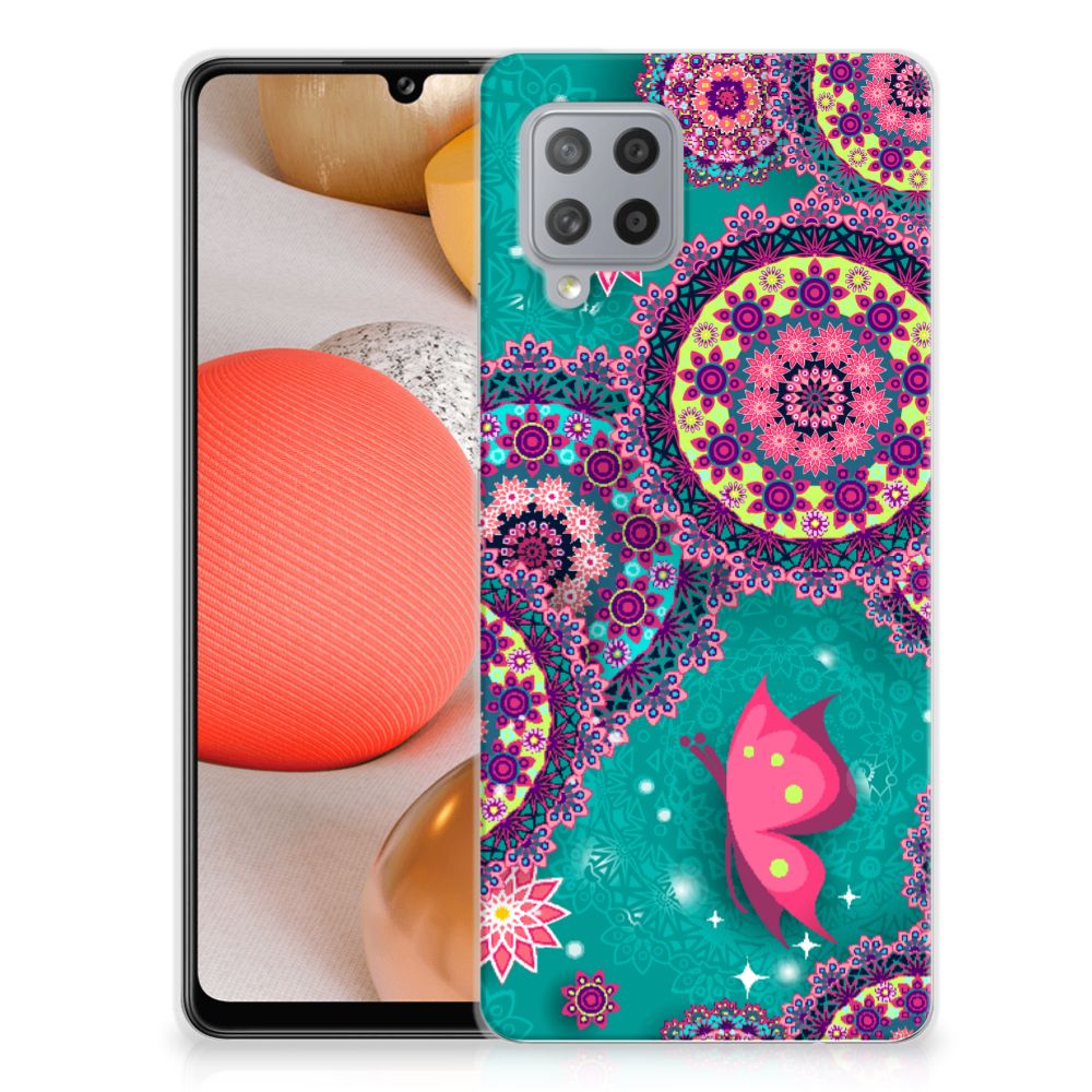Samsung Galaxy A42 Hoesje maken Cirkels en Vlinders