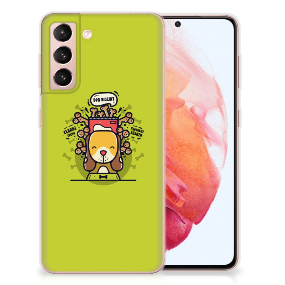 Samsung Galaxy S21 Telefoonhoesje met Naam Doggy Biscuit B2C Telecom