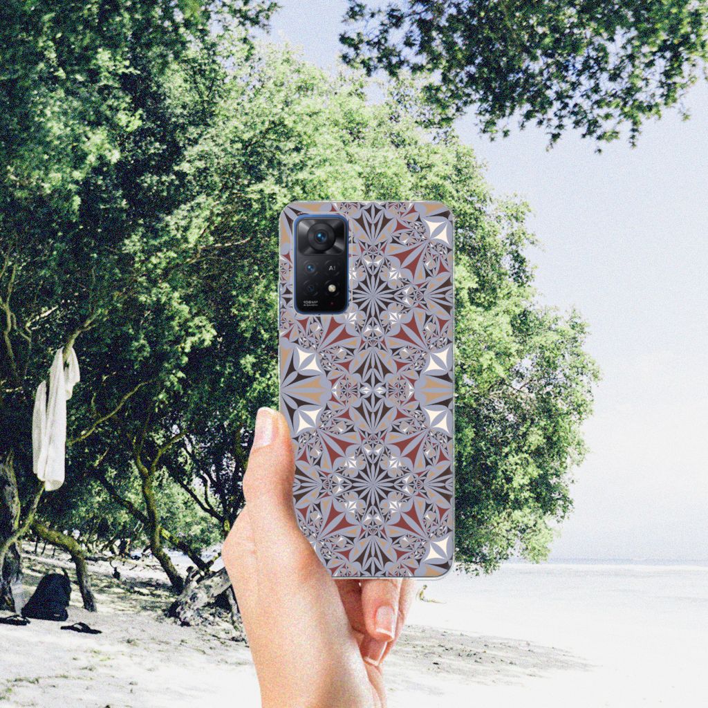 Xiaomi Redmi Note 11 Pro 5G TPU Siliconen Hoesje Flower Tiles B2C Telecom