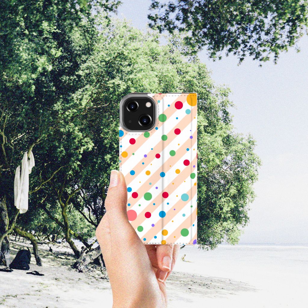 iPhone 14 Hoesje met Magneet Dots