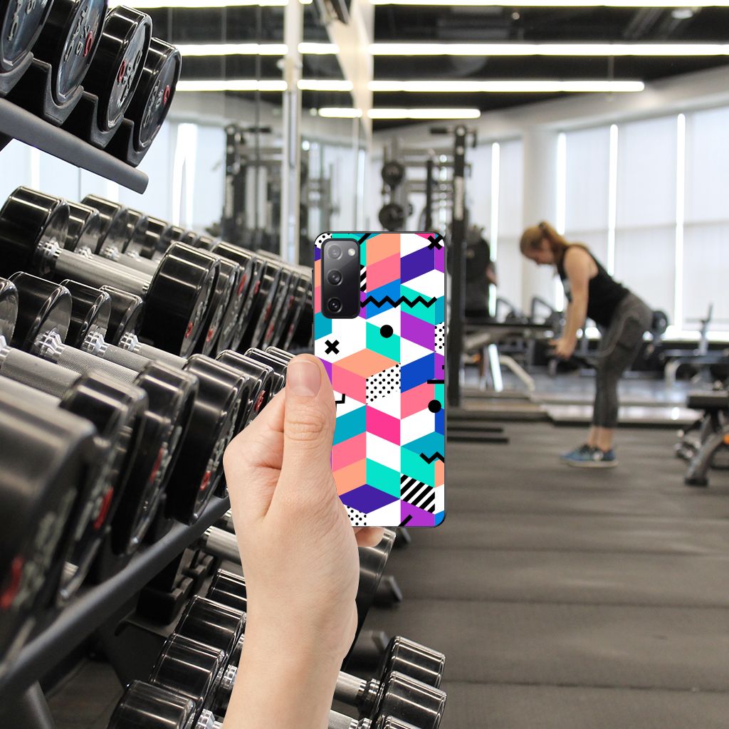 Samsung Galaxy S20 Grip Case Blokken Kleurrijk B2C Telecom