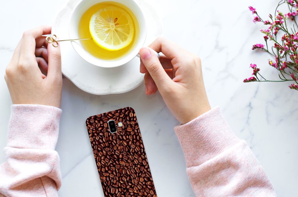 Samsung Galaxy J6 Plus (2018) Siliconen Case Koffiebonen