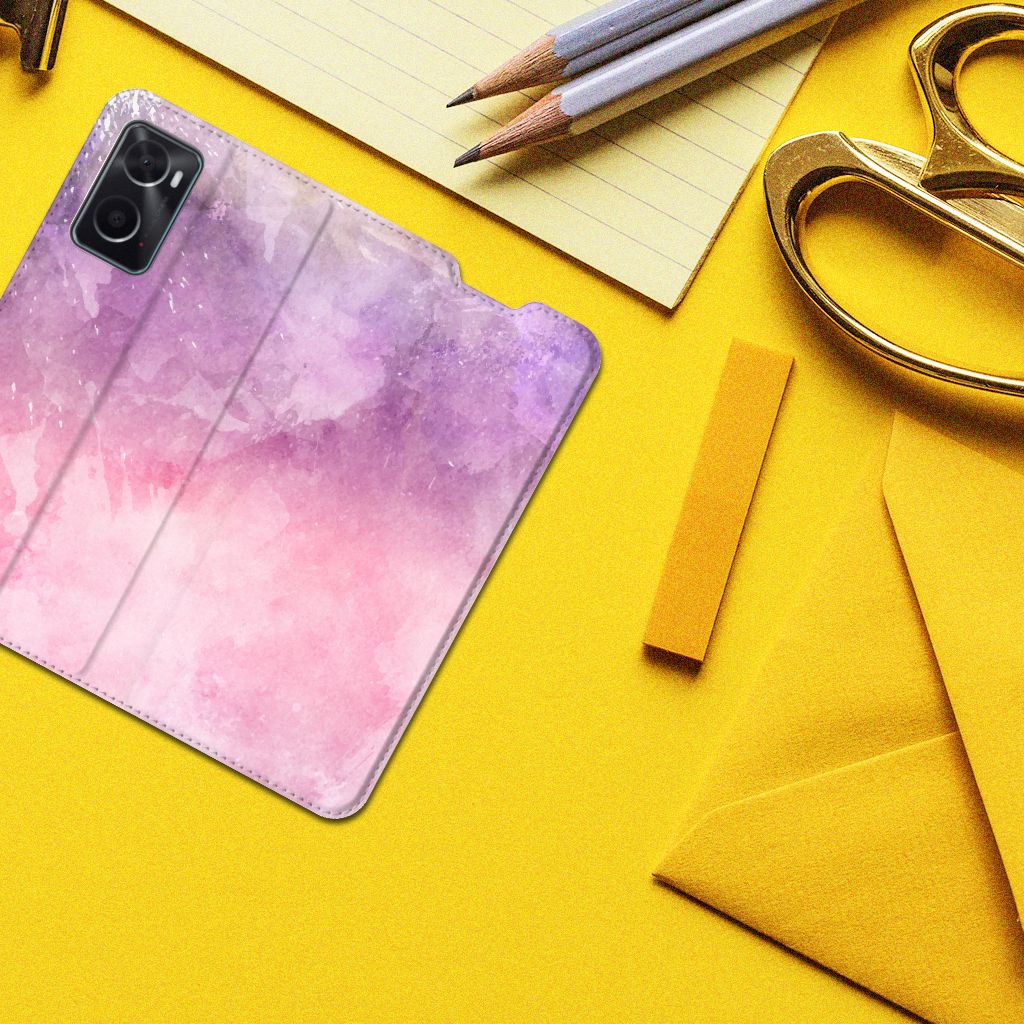 Bookcase OPPO A96 | A76 Pink Purple Paint - B2C Telecom