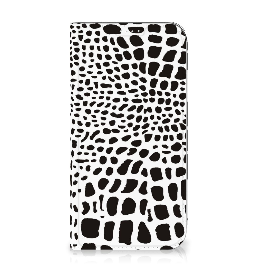 iPhone 15 Plus Hoesje maken Slangenprint met zwarte en witte slangenprint design 🐍