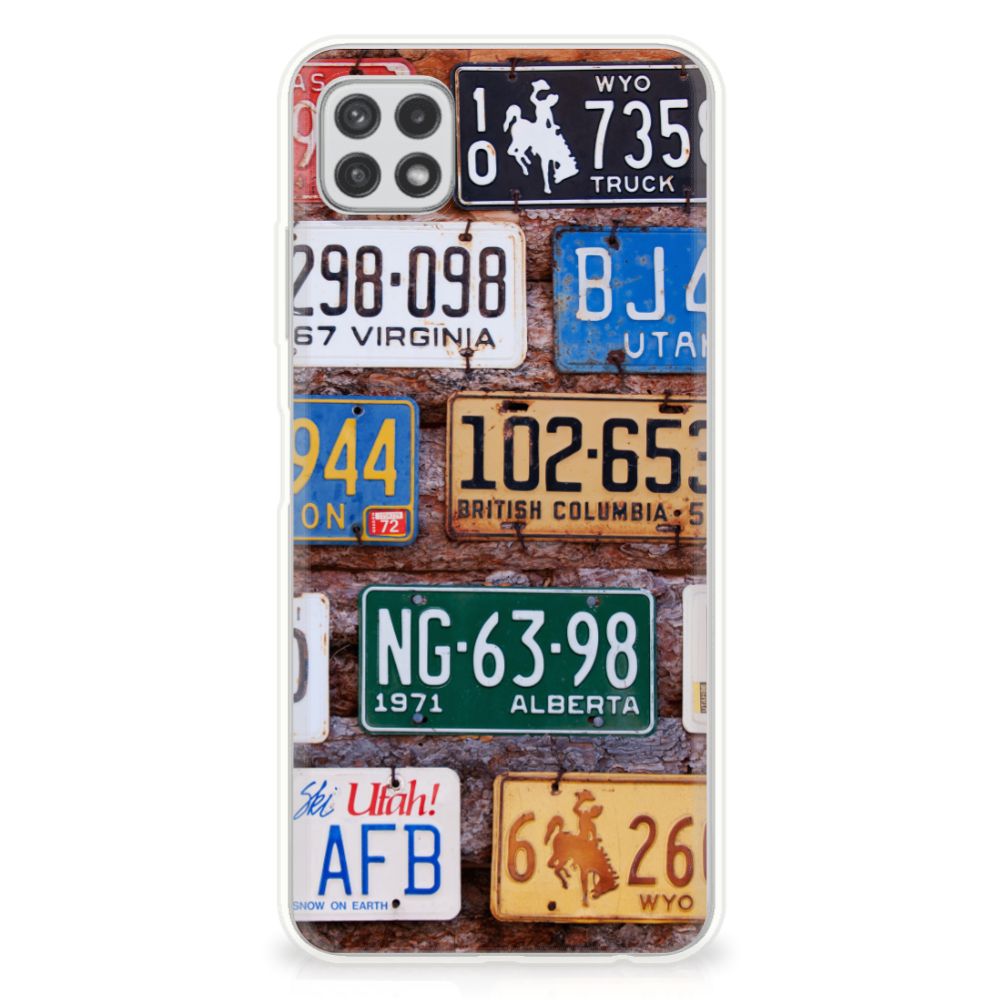 Samsung Galaxy A22 5G Siliconen Hoesje met foto Kentekenplaten