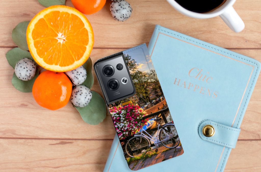 OPPO Reno8 Pro Book Cover Amsterdamse Grachten - B2C Telecom