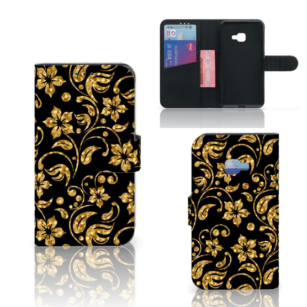 Samsung Galaxy Xcover 4 | Xcover 4s Hoesje Gouden Bloemen