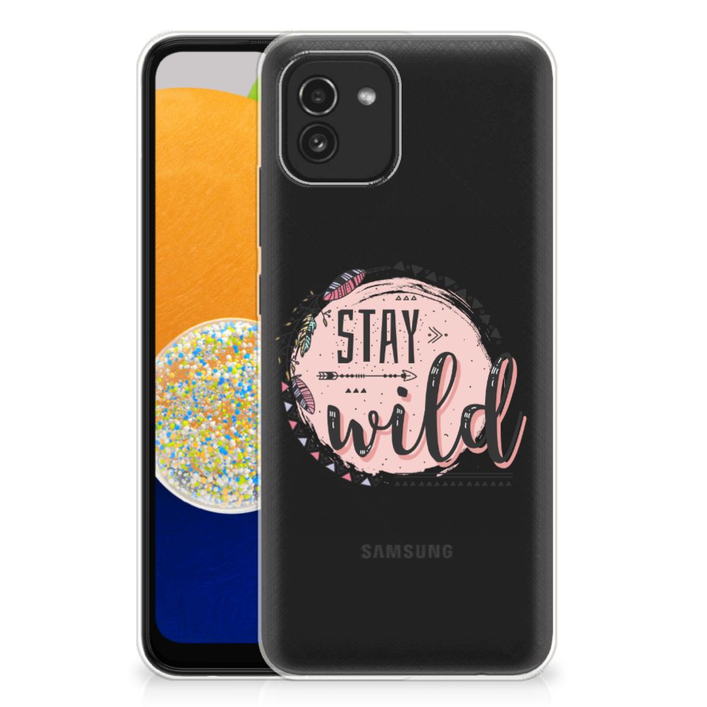 Samsung Galaxy A03 Telefoonhoesje met Naam Boho Stay Wild B2C Telecom