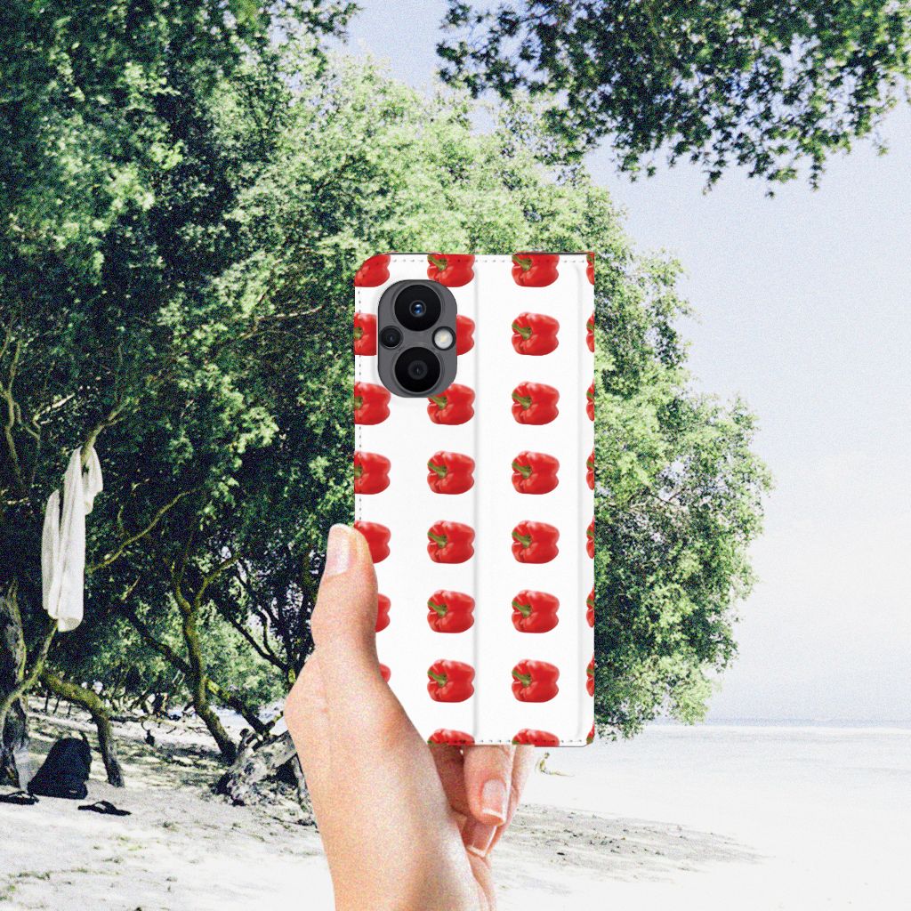 OPPO Reno8 Lite Flip Style Cover Paprika Red - B2C Telecom