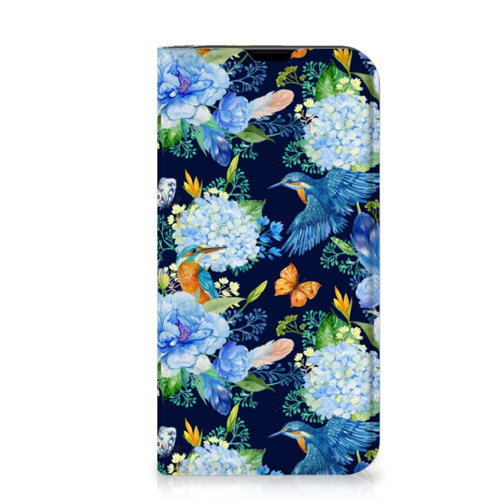 Hoesje maken voor iPhone 13 Mini IJsvogel met bloemen en ijsvogel ontwerp đĻ